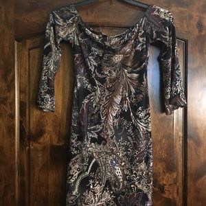 Veronica M off shoulder bodycon mini dress. NWOT